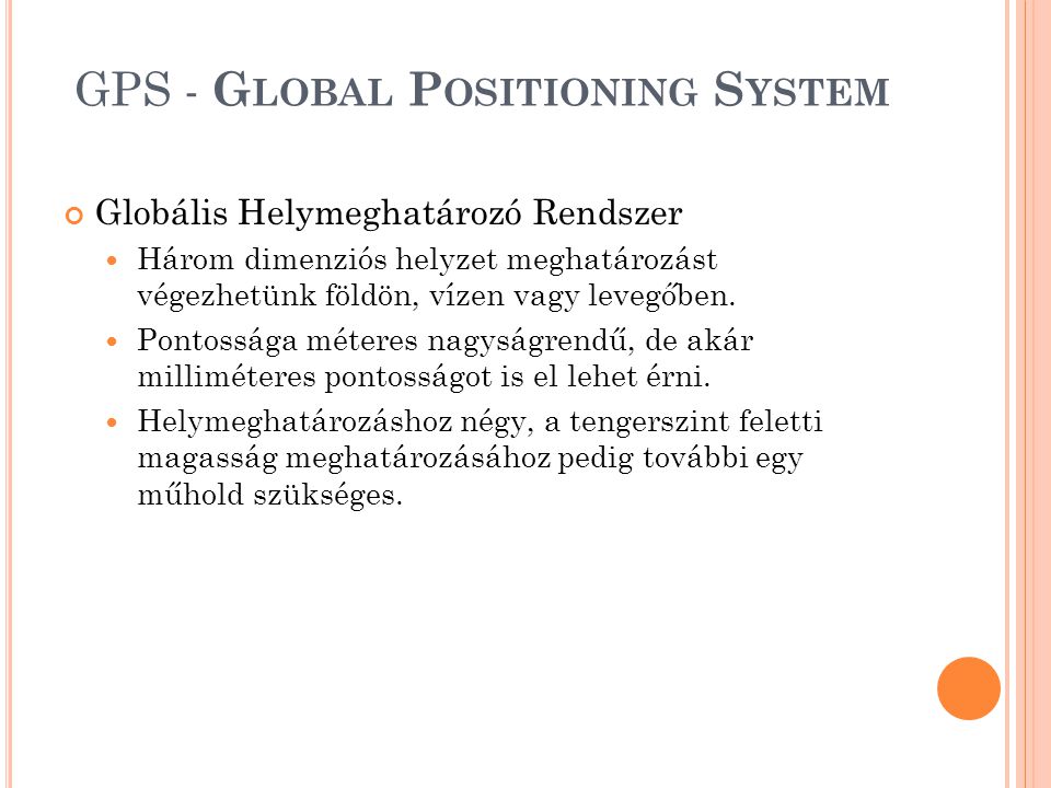 GPS - Global Positioning System