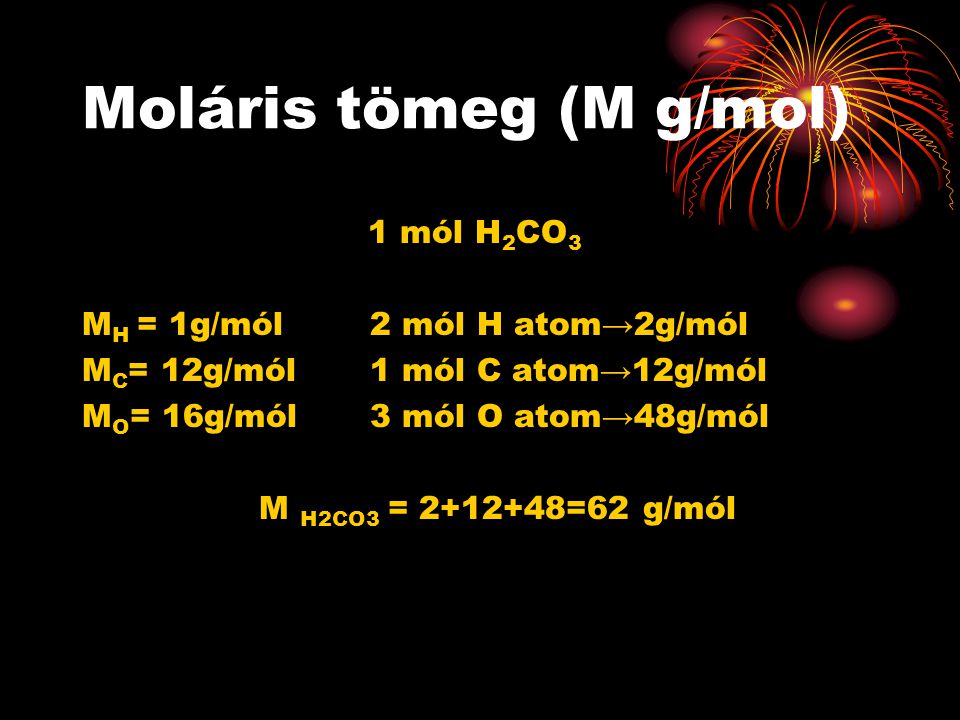 Moláris tömeg (M g/mol)
