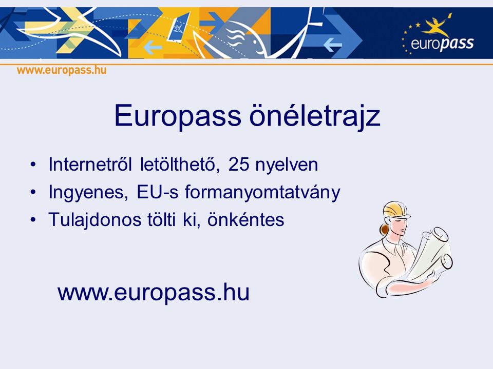 Europass önéletrajz   Internetről letölthető, 25 nyelven