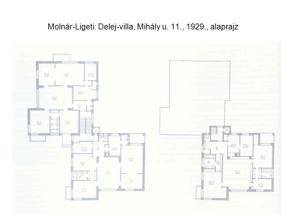Molnár-Ligeti: Delej-villa, Mihály u. 11., 1929., alaprajz