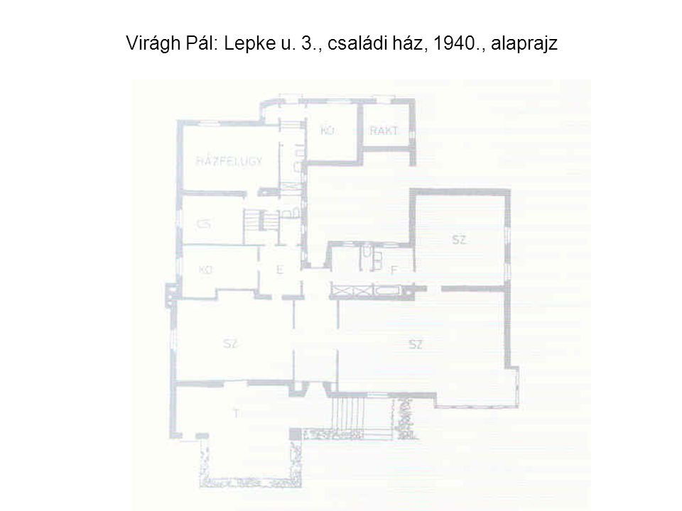 Virágh Pál: Lepke u. 3., családi ház, 1940., alaprajz
