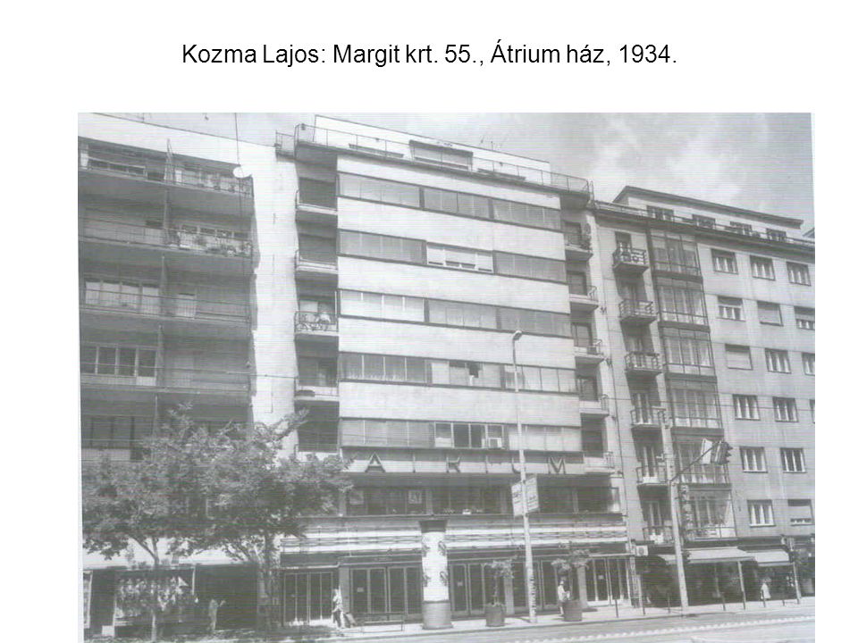 Kozma Lajos: Margit krt. 55., Átrium ház, 1934.