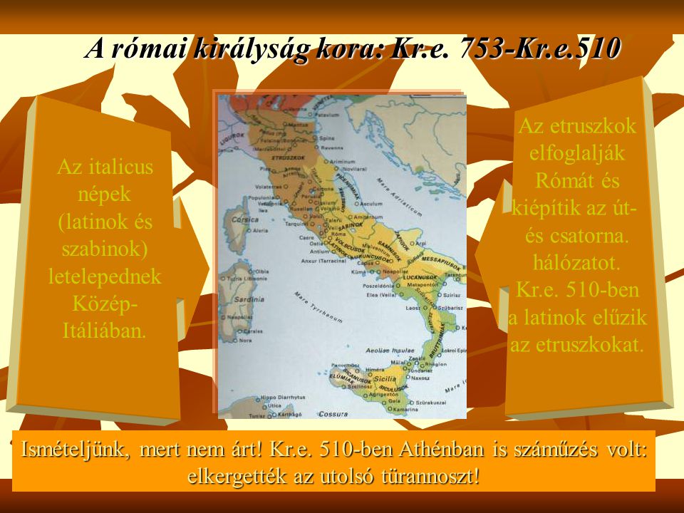 A római királyság kora: Kr.e. 753-Kr.e.510