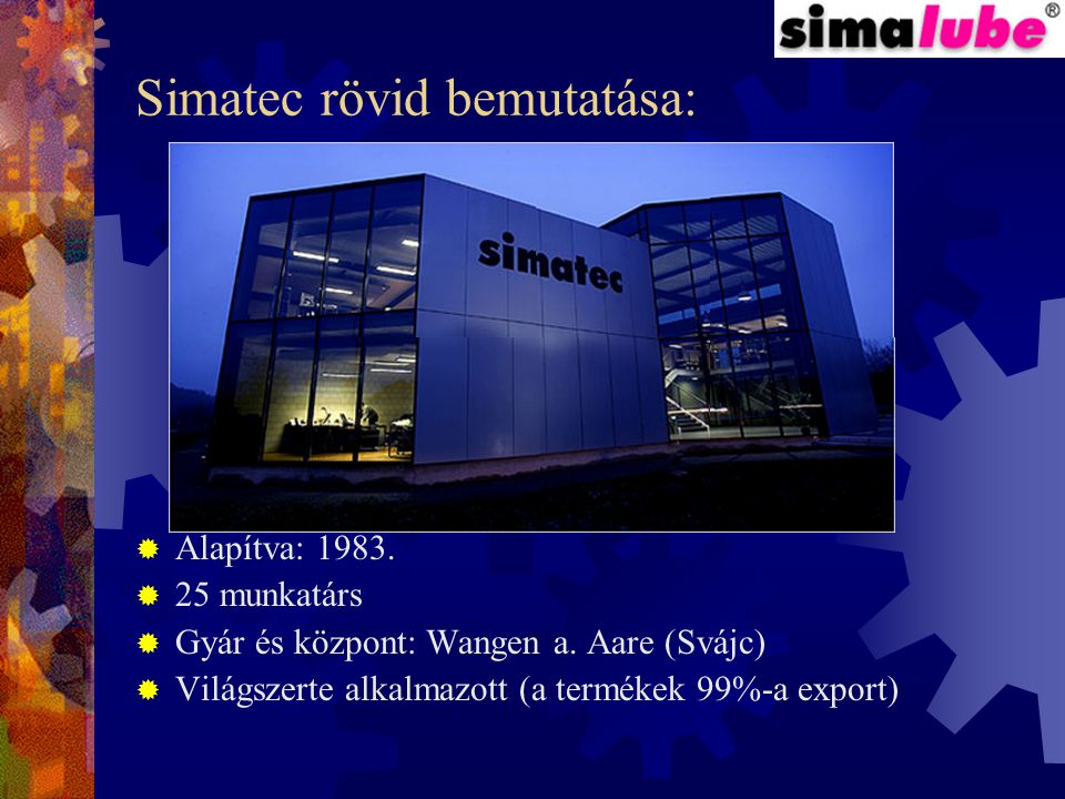 Simatec rövid bemutatása: