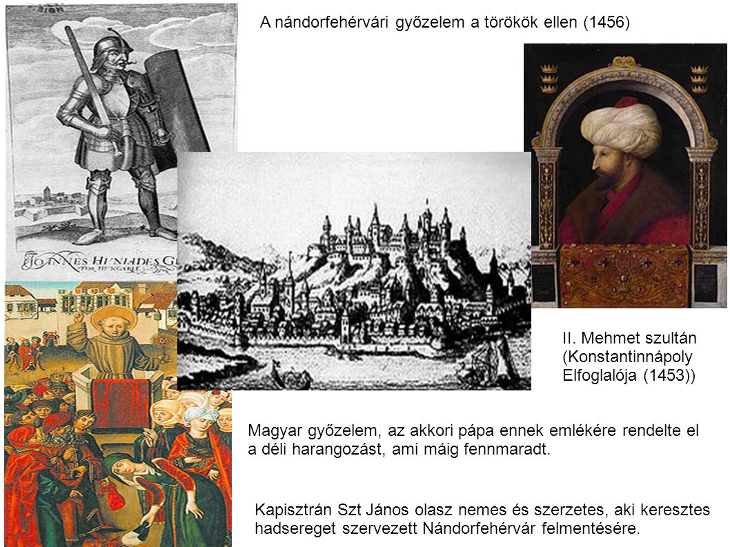 A nándorfehérvári győzelem a törökök ellen (1456)