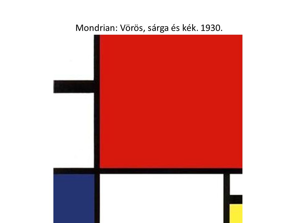 Mondrian: Vörös, sárga és kék