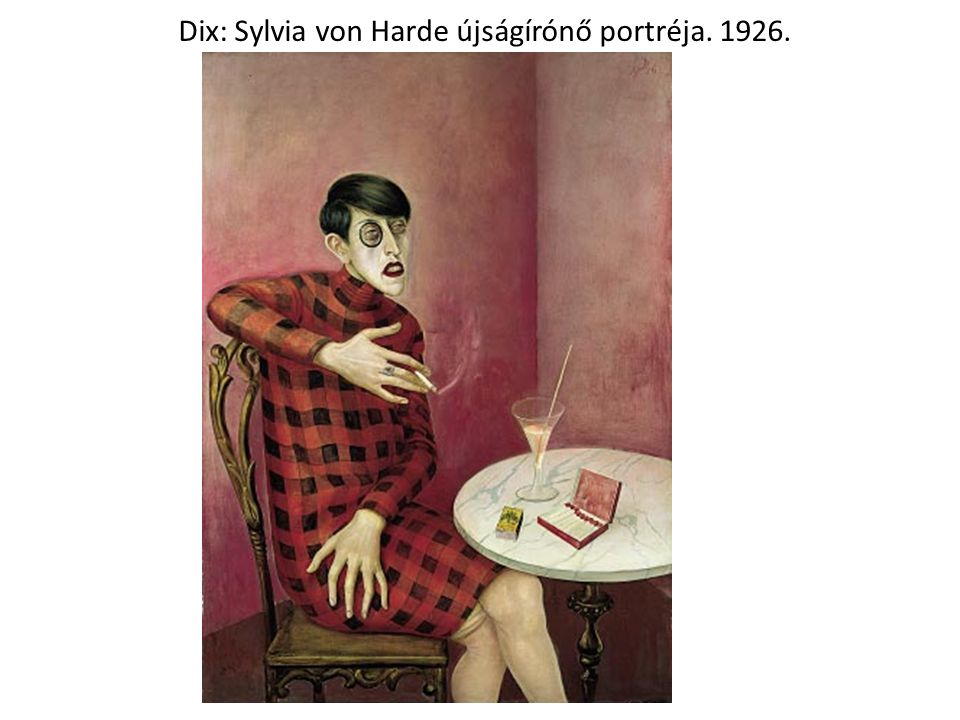 Dix: Sylvia von Harde újságírónő portréja