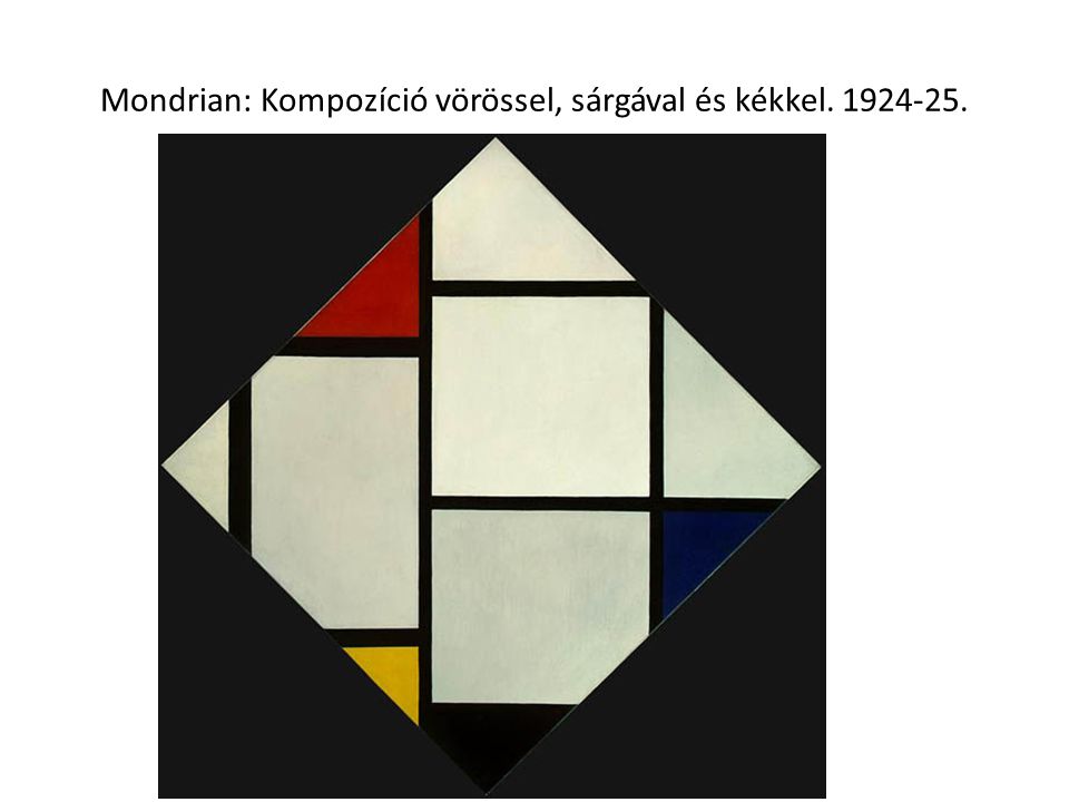 Mondrian: Kompozíció vörössel, sárgával és kékkel