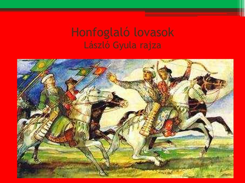 Honfoglaló lovasok László Gyula rajza