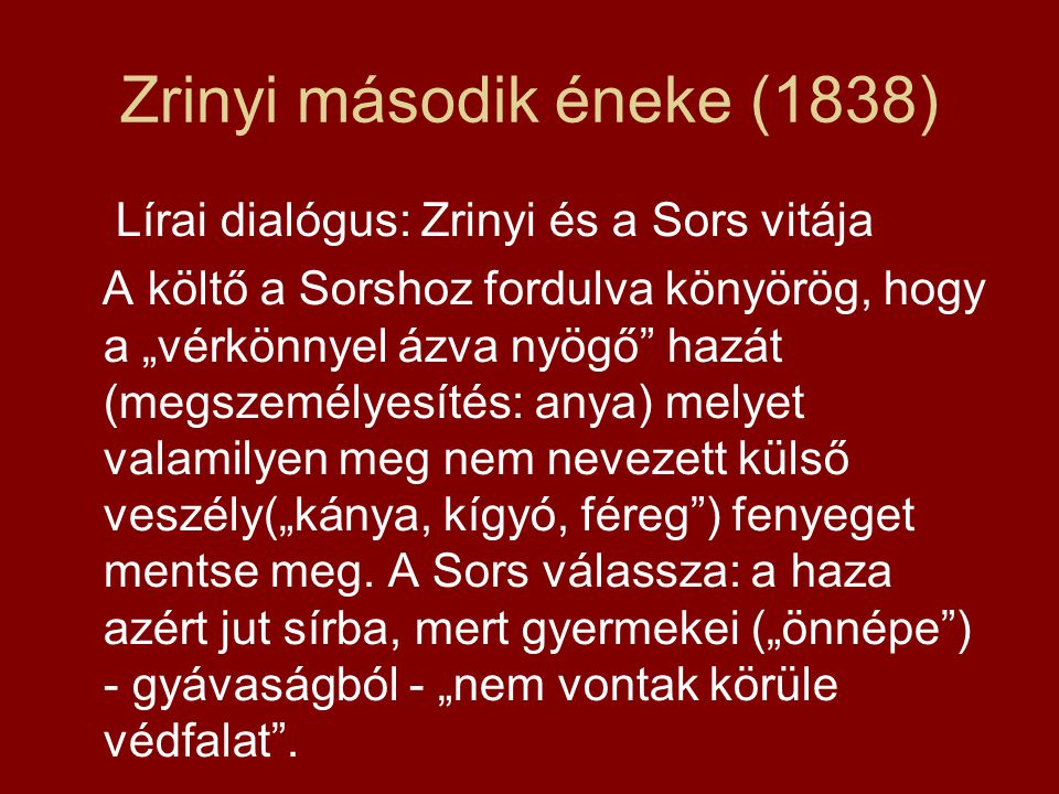 Zrinyi második éneke (1838)