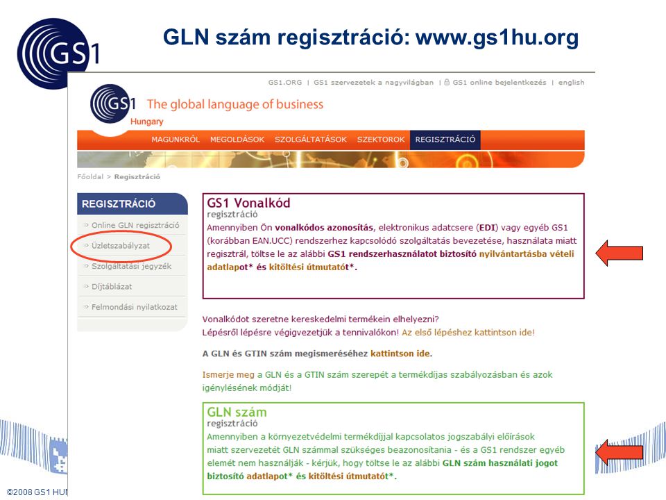 GLN szám regisztráció: