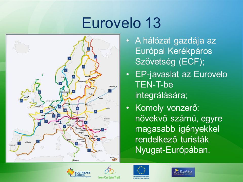 Eurovelo 13 A hálózat gazdája az Európai Kerékpáros Szövetség (ECF);