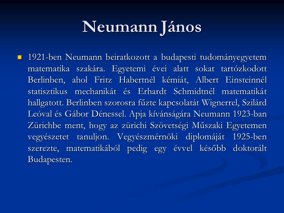 Neumann János