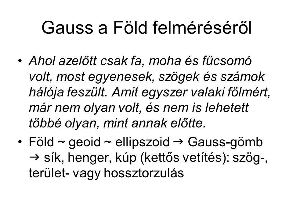 Gauss a Föld felméréséről