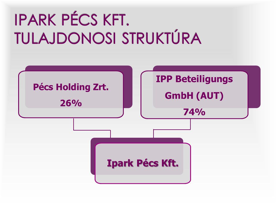 Ipark Pécs Kft. Tulajdonosi struktúra