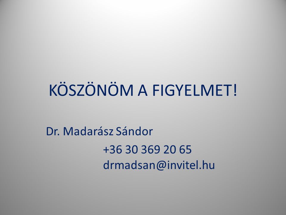 Dr. Madarász Sándor