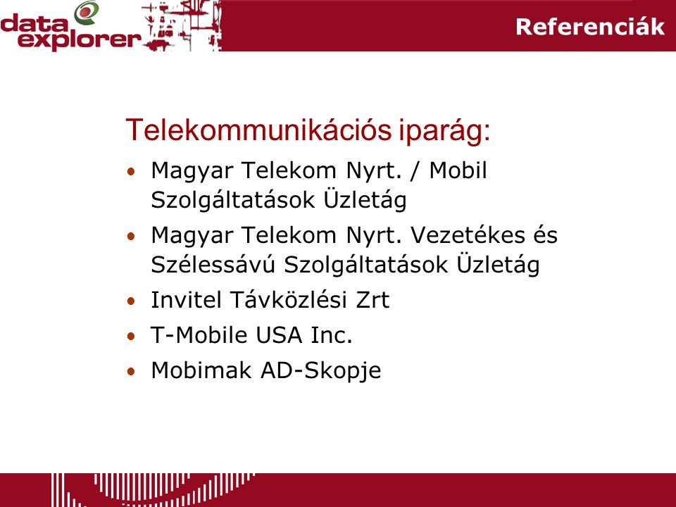 Telekommunikációs iparág: