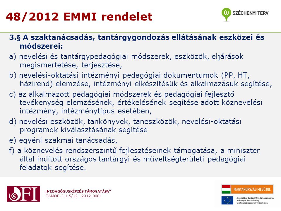 48/2012 EMMI rendelet