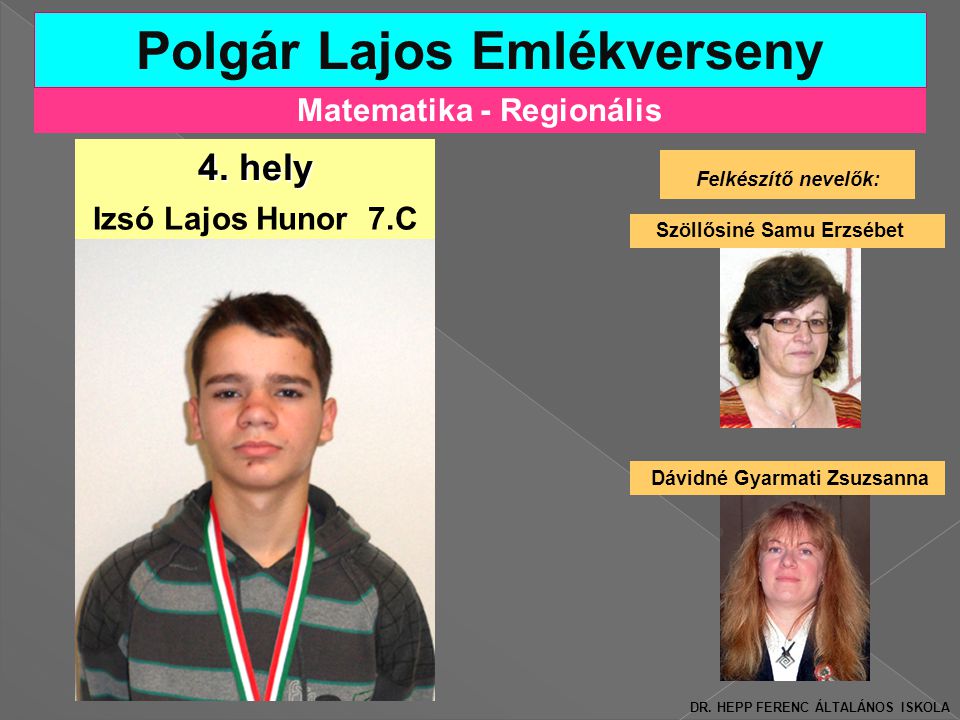 Polgár Lajos Emlékverseny Matematika - Regionális