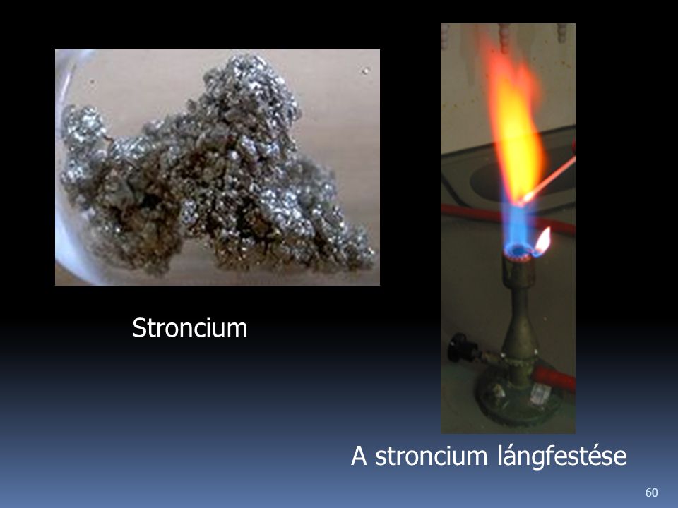 Stroncium A stroncium lángfestése