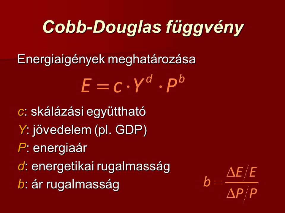 Cobb-Douglas függvény