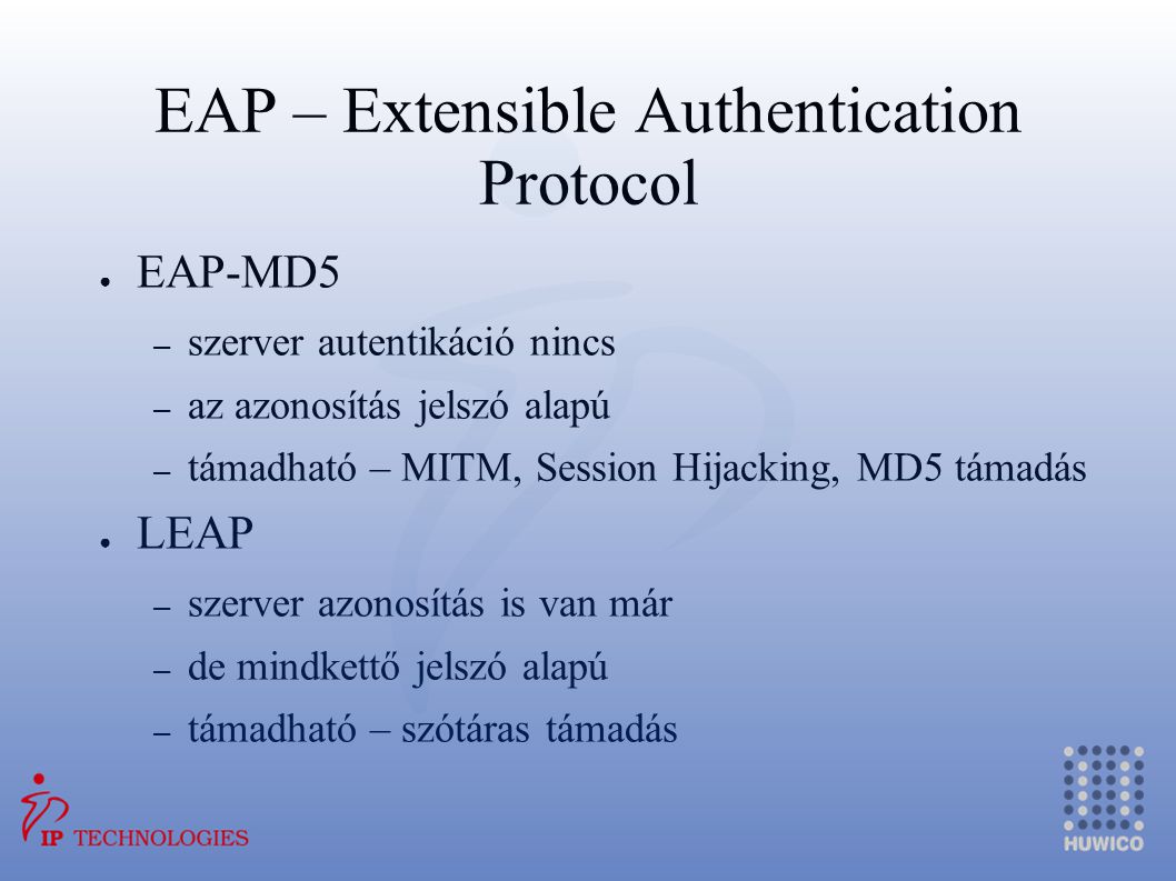 EAP – Extensible Authentication Protocol