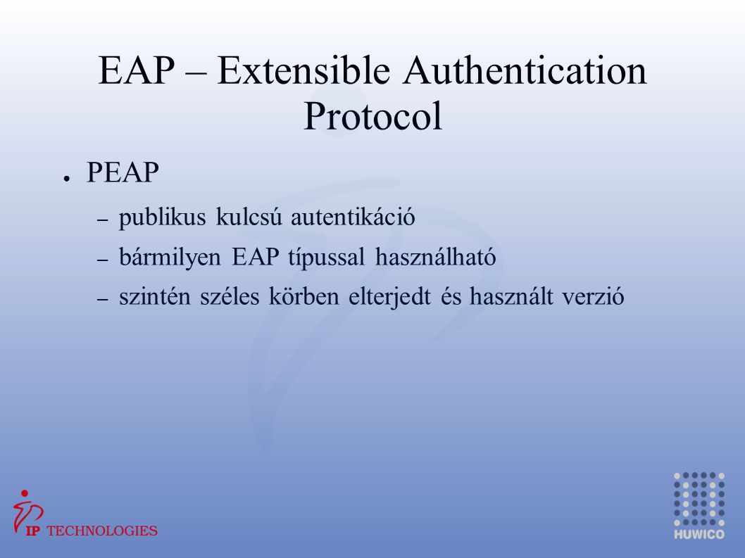 EAP – Extensible Authentication Protocol