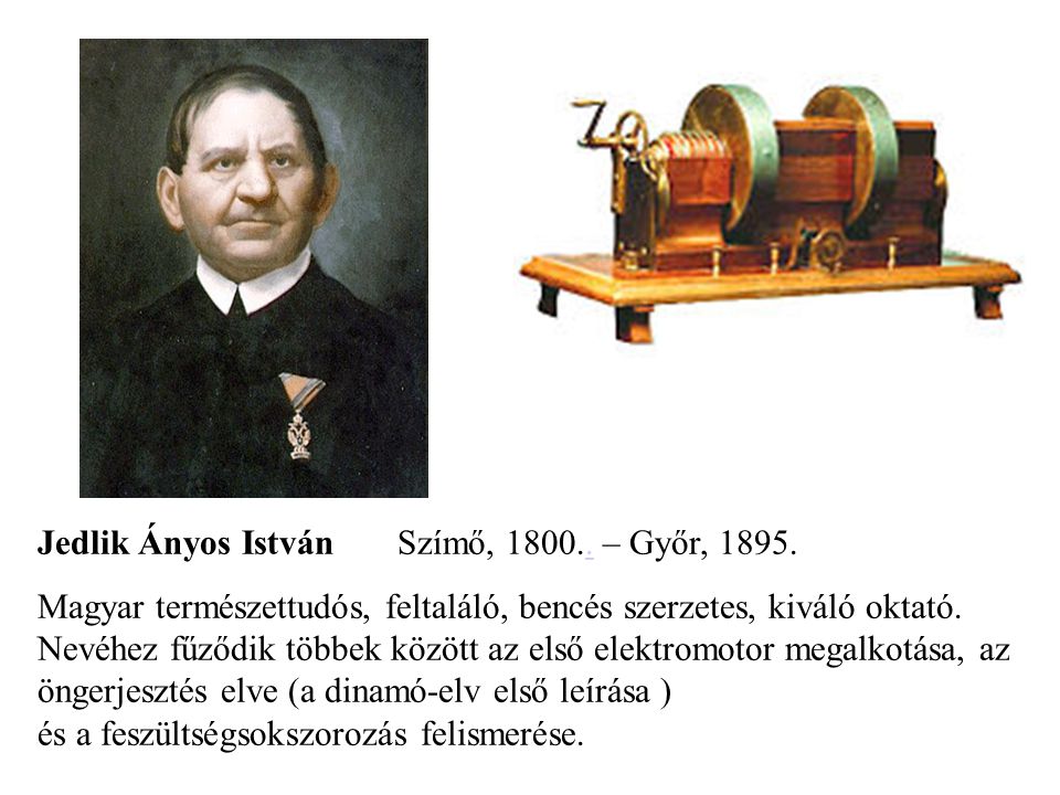 Jedlik Ányos István Szímő, – Győr, 1895.