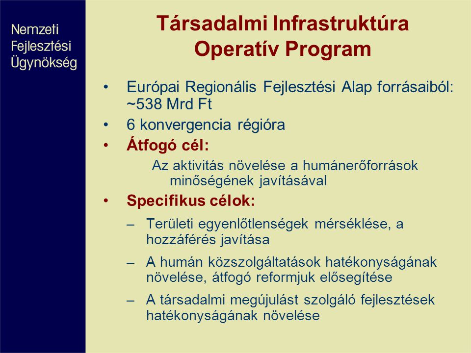 Társadalmi Infrastruktúra Operatív Program