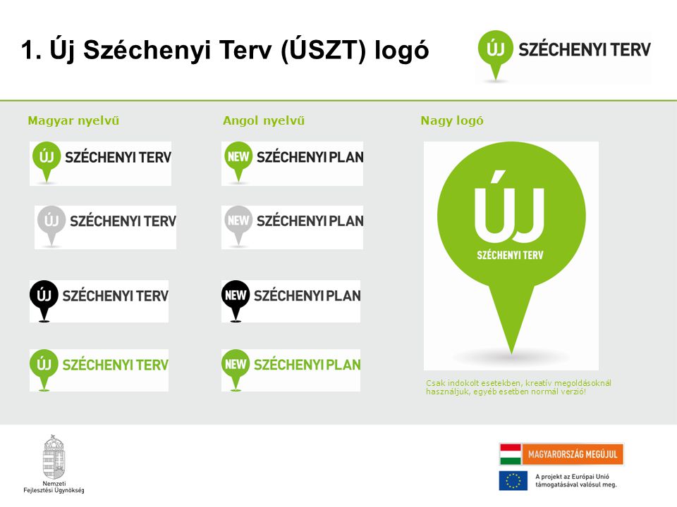 1. Új Széchenyi Terv (ÚSZT) logó
