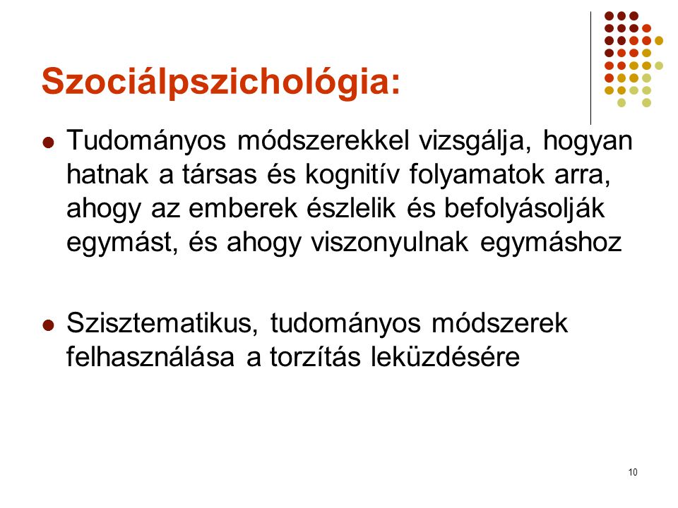 Szociálpszichológia: