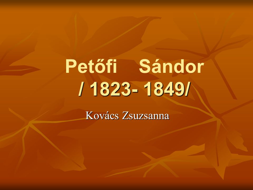 Petőfi Sándor / / Kovács Zsuzsanna