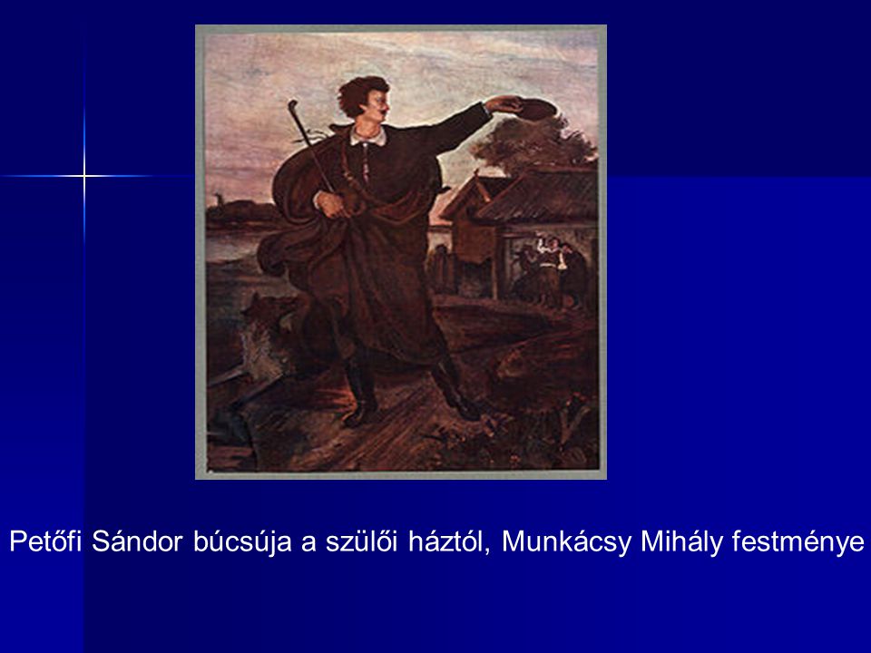 Petőfi Sándor búcsúja a szülői háztól, Munkácsy Mihály festménye