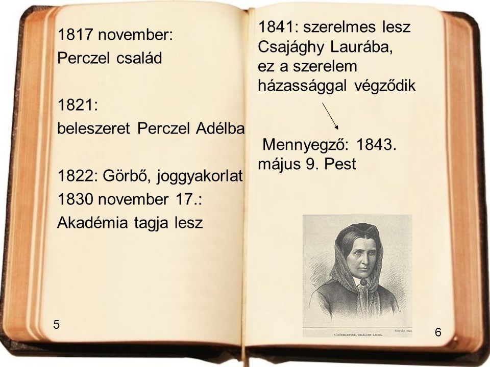 beleszeret Perczel Adélba 1822: Görbő, joggyakorlat 1830 november 17.: