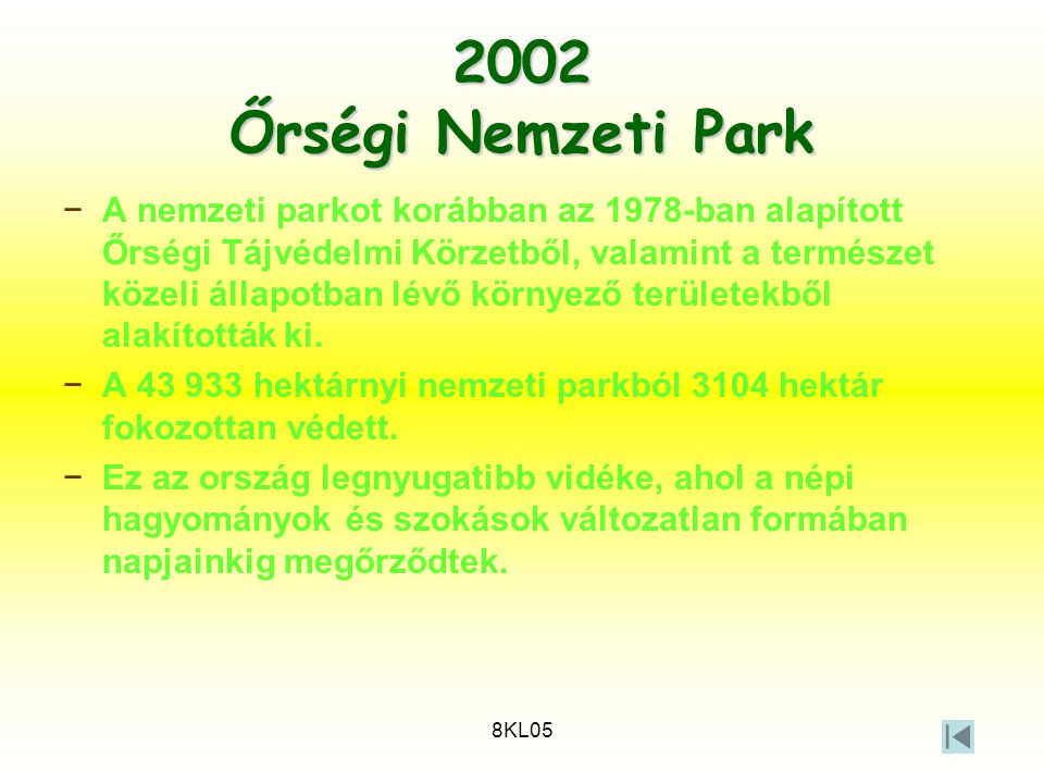 2002 Őrségi Nemzeti Park