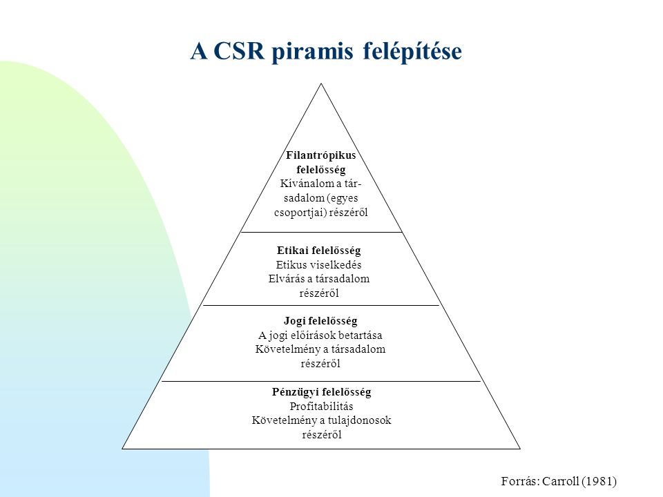 A CSR piramis felépítése