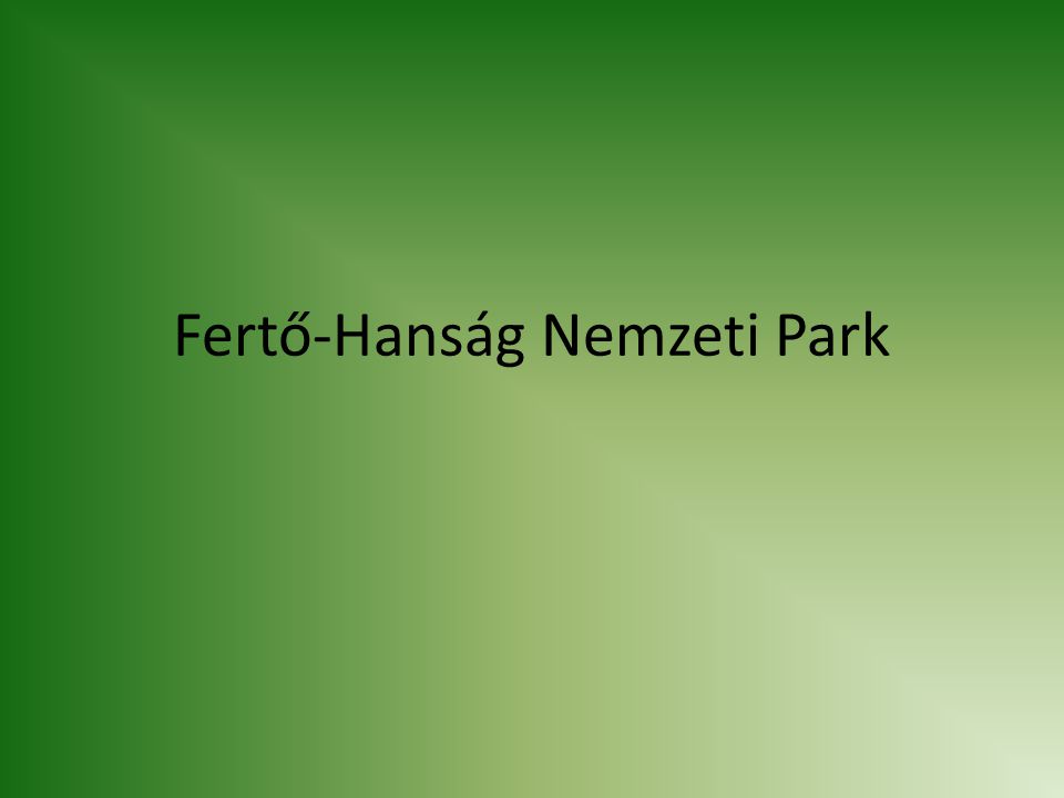 Fertő-Hanság Nemzeti Park