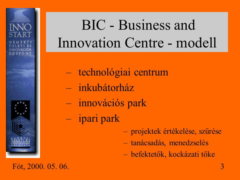 BIC - Business and Innovation Centre - modell