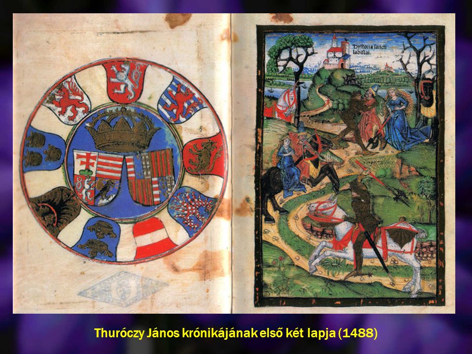 Thuróczy János krónikájának első két lapja (1488)
