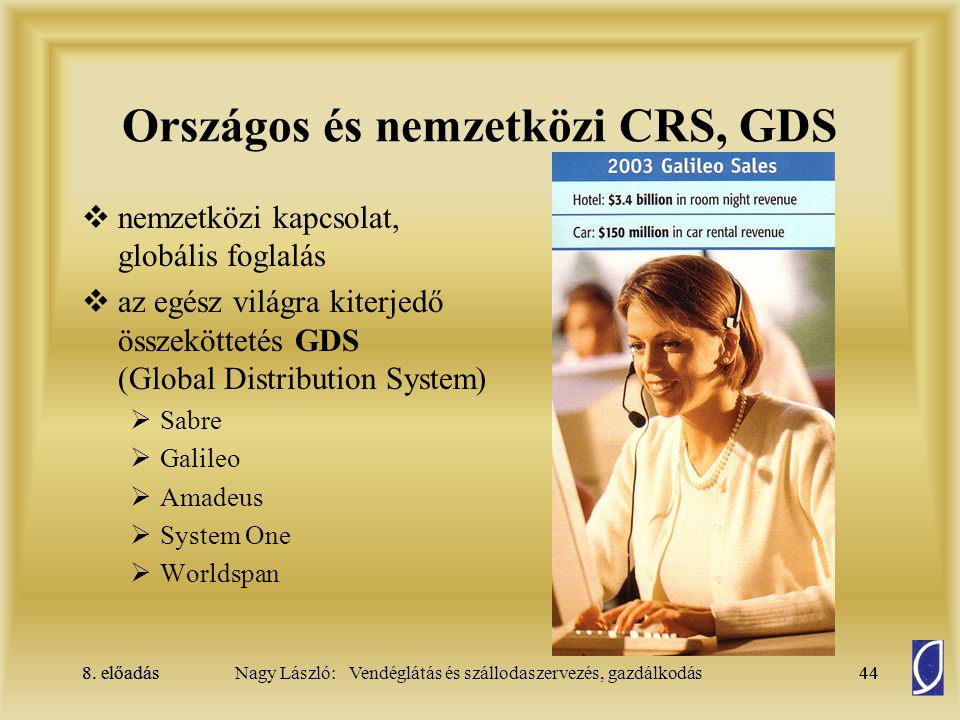 Országos és nemzetközi CRS, GDS