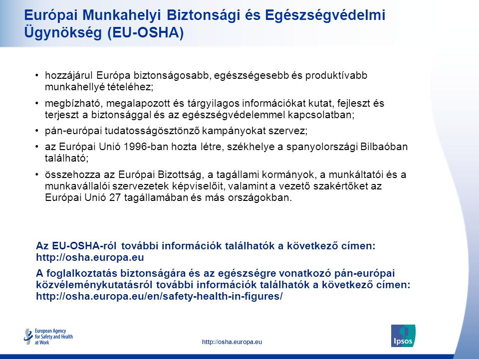 Európai Munkahelyi Biztonsági és Egészségvédelmi Ügynökség (EU-OSHA)
