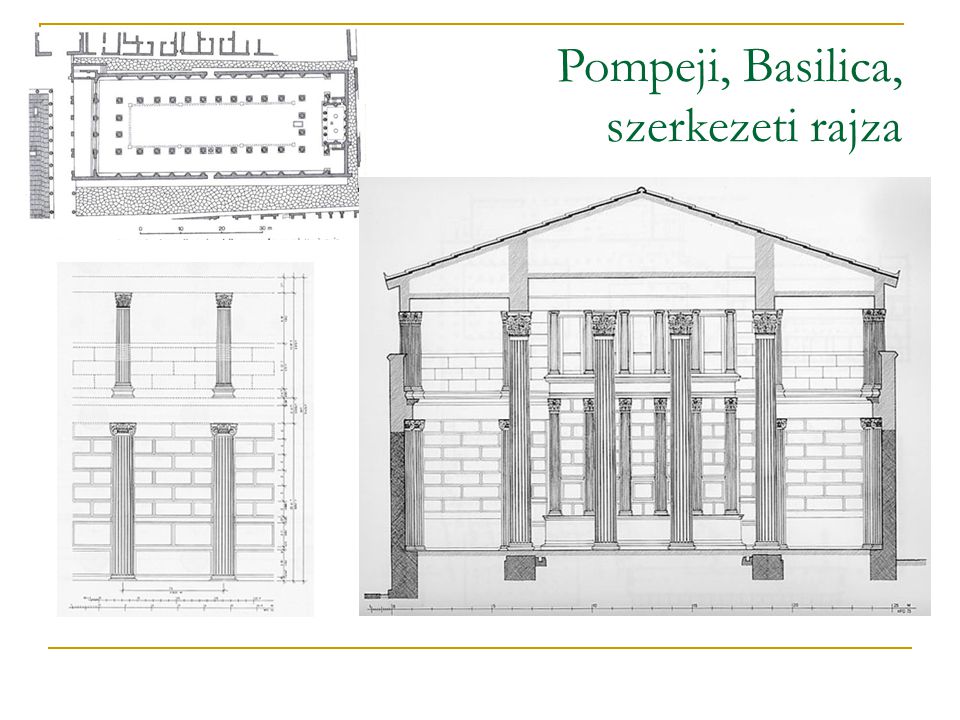 Pompeji, Basilica, szerkezeti rajza