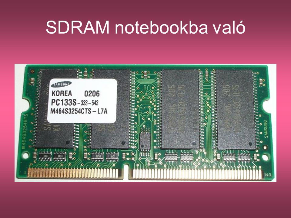 SDRAM notebookba való