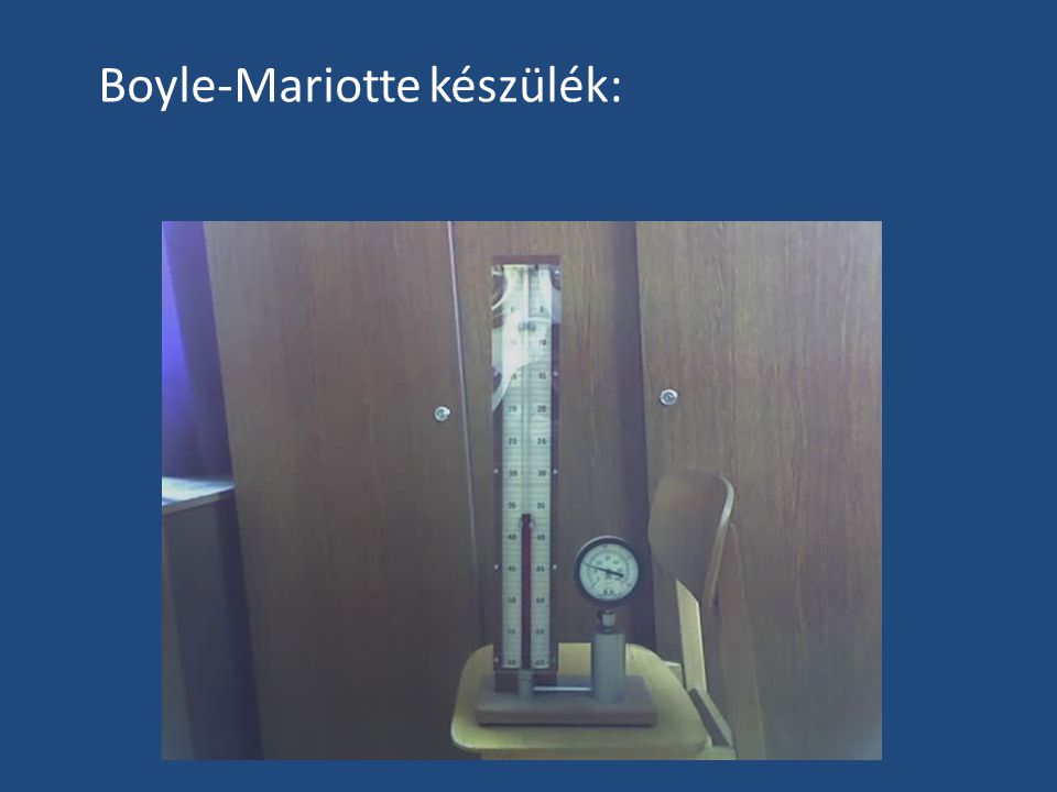 Boyle-Mariotte készülék: