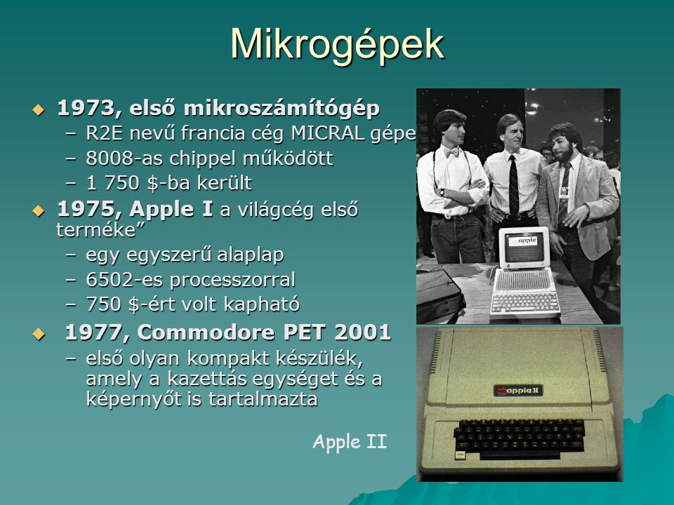 Mikrogépek 1977, Commodore PET , első mikroszámítógép