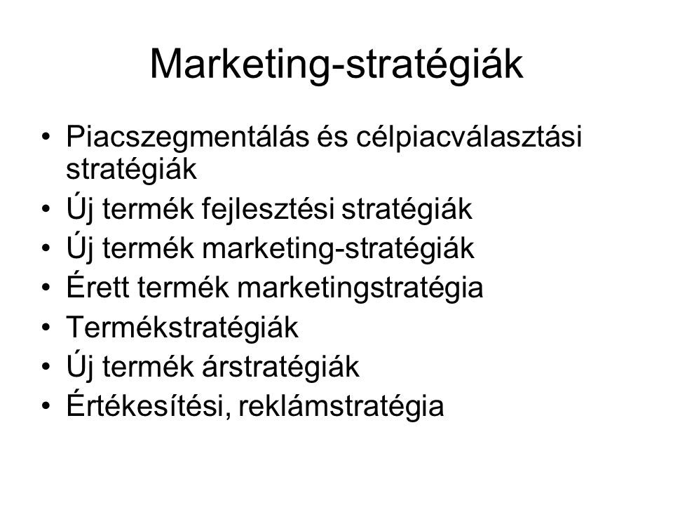 Marketing-stratégiák