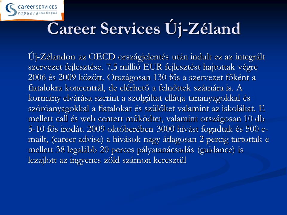 Career Services Új-Zéland