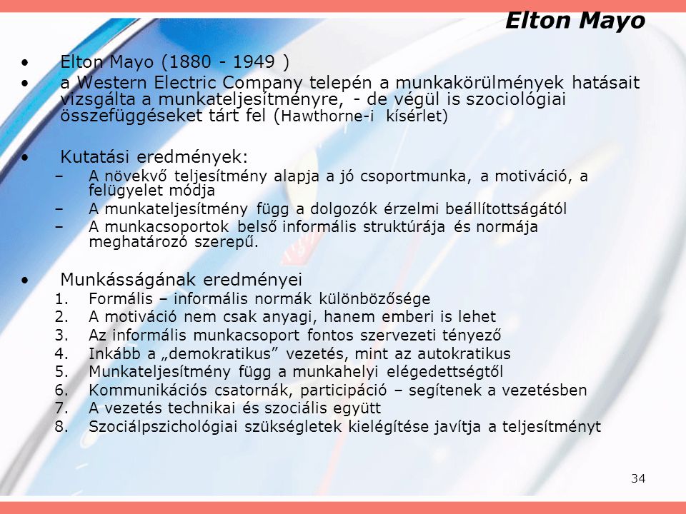 Elton Mayo Elton Mayo ( )