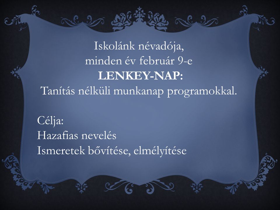 LENKEY-NAP: Tanítás nélküli munkanap programokkal.
