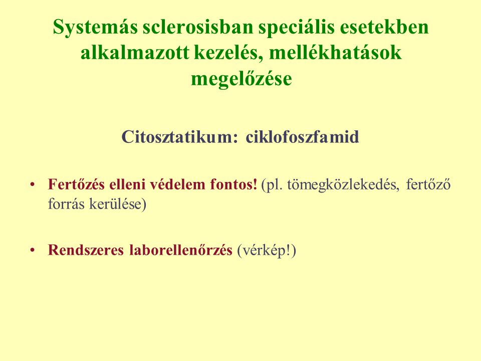 Citosztatikum: ciklofoszfamid